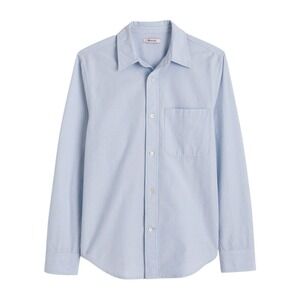 Madewell Mens M Button-Up Shirt in Everyday Twill Light Blue Cotton Long Sleeve